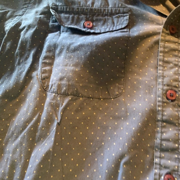 Guess Men's Button Down Blue Polka Dot Shirt Size large - Picture 3 of 6